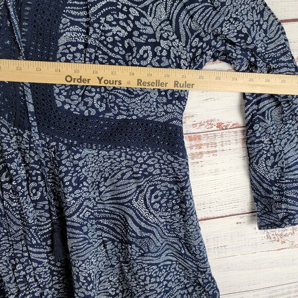 Torrid Navy Animal Print Crinkle Gauze Babydoll Top Size 2 2X 18-20 NWT - Picture 4 of 9